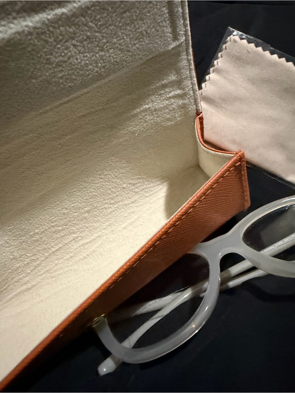 Tory Burch Frosted White slight pink Cat-Eye Sunglasses with Gold Logo Accents - Picture 9 of 11